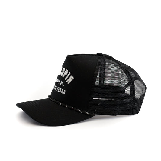 Black Mesh Tailspin Supply Co. Logo Hat