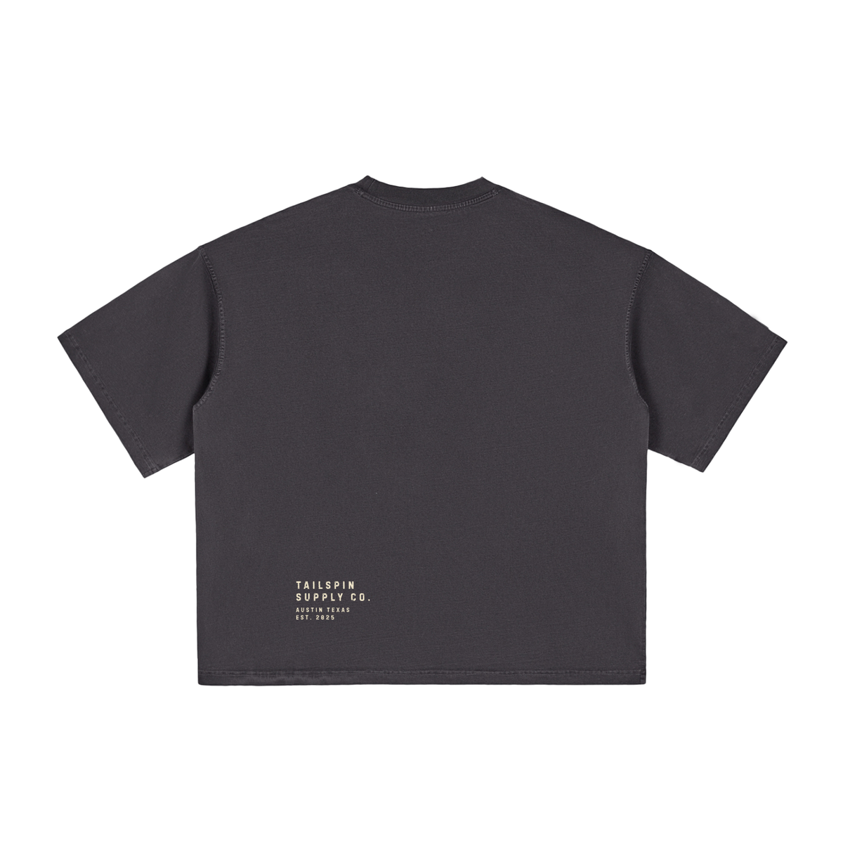 Black Austin Texas Reverse Cropped T-Shirt