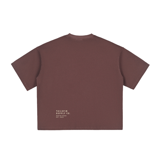 Ume Purple Austin Texas Reverse Cropped T-Shirt