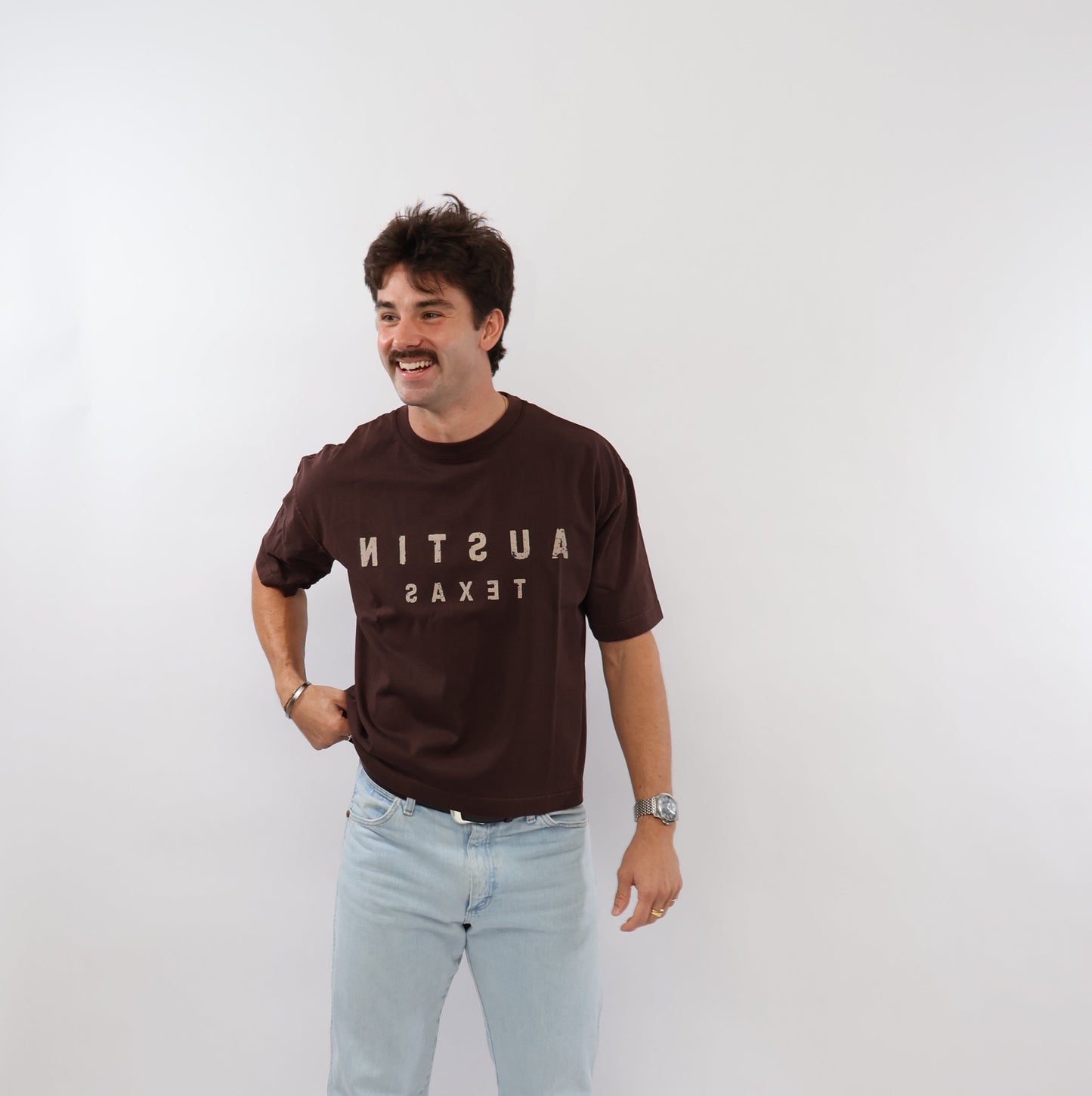 Ume Purple Austin Texas Reverse Cropped T-Shirt