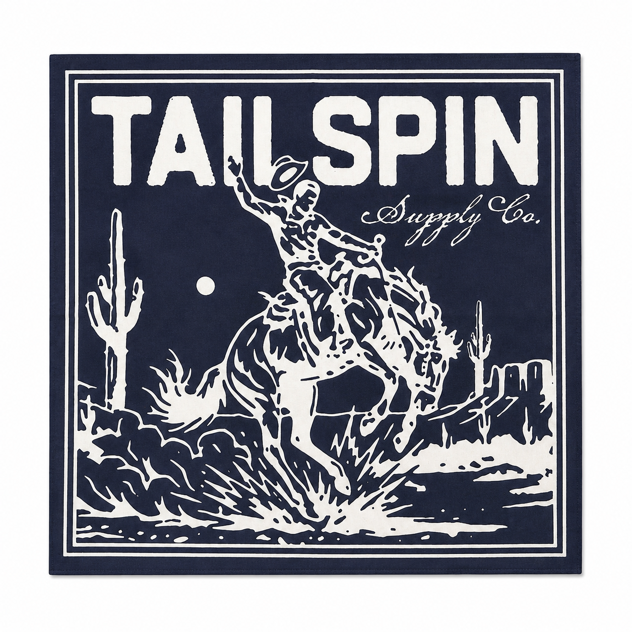Bucking Bronco Bandana in Navy