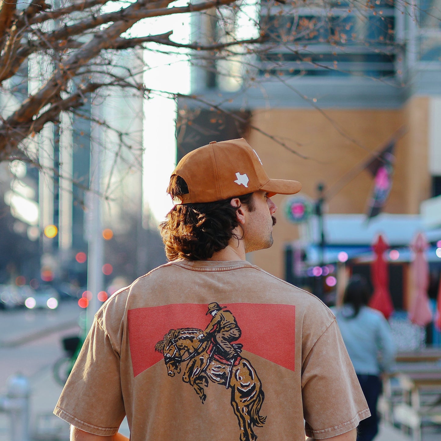 Suede Austin Texas Script Hat