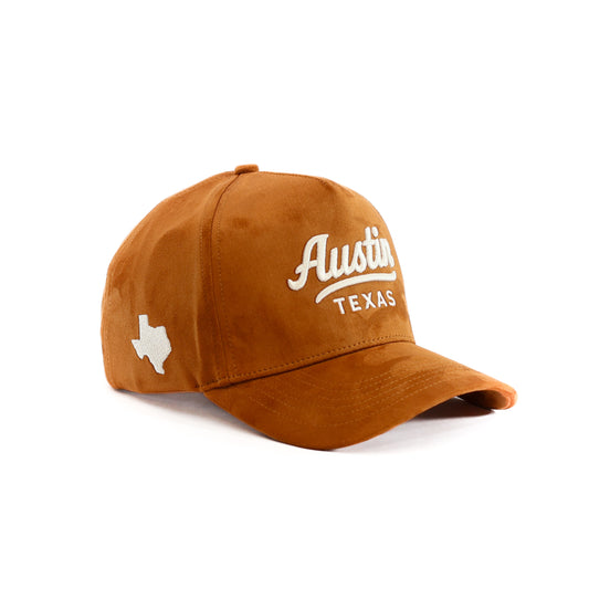 (Pre Order) Suede Austin Texas Script Hat
