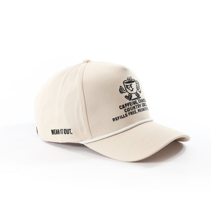 CAFFEINE, CHAOS & COUNTRY GRIT Rope Hat