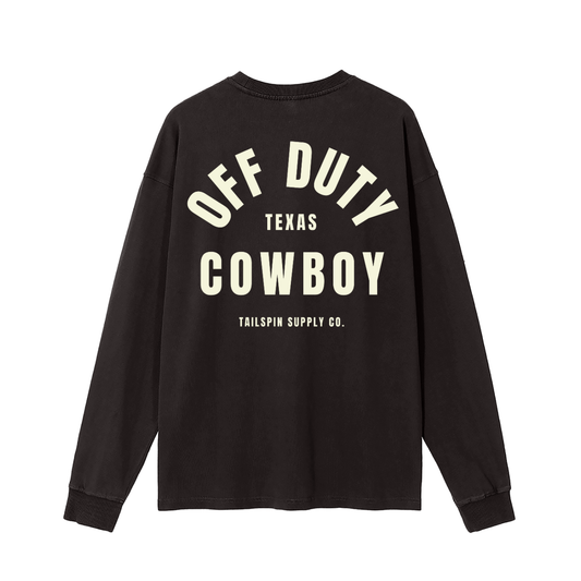 Off Duty Cowboy Long Sleeve T-Shirt