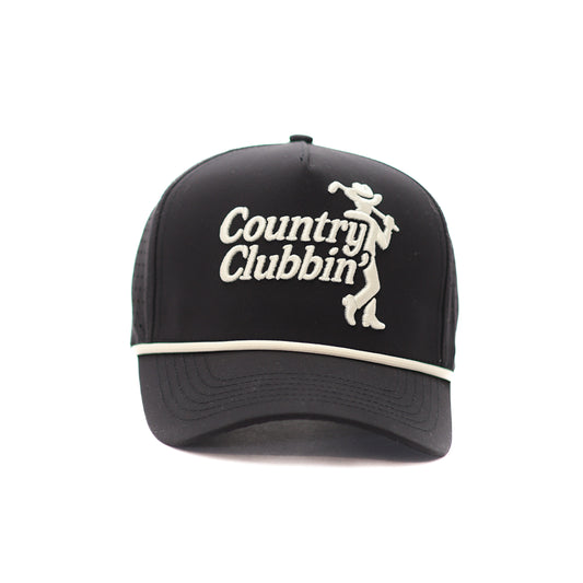 Country Clubbin' Performance Golf Hat (Black)