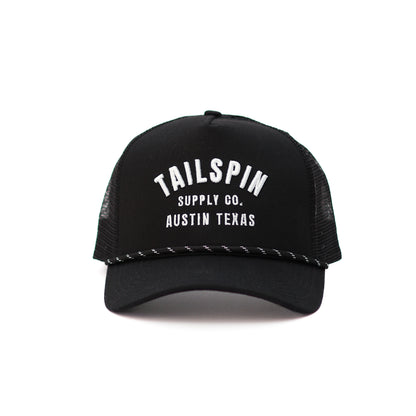 Black Mesh Tailspin Supply Co. Logo Hat