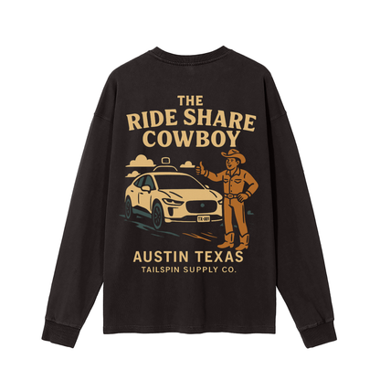 Rideshare Cowboy Long Sleeve T-Shirt