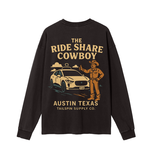 Rideshare Cowboy Long Sleeve T-Shirt