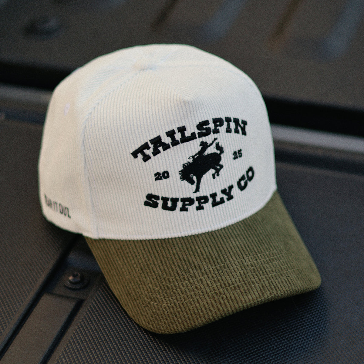 Tailspin Bronco Corduroy Hat in Dark Green