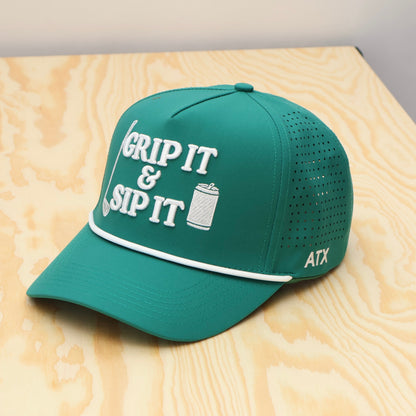 Grip It & Sip It Performance Golf Hat