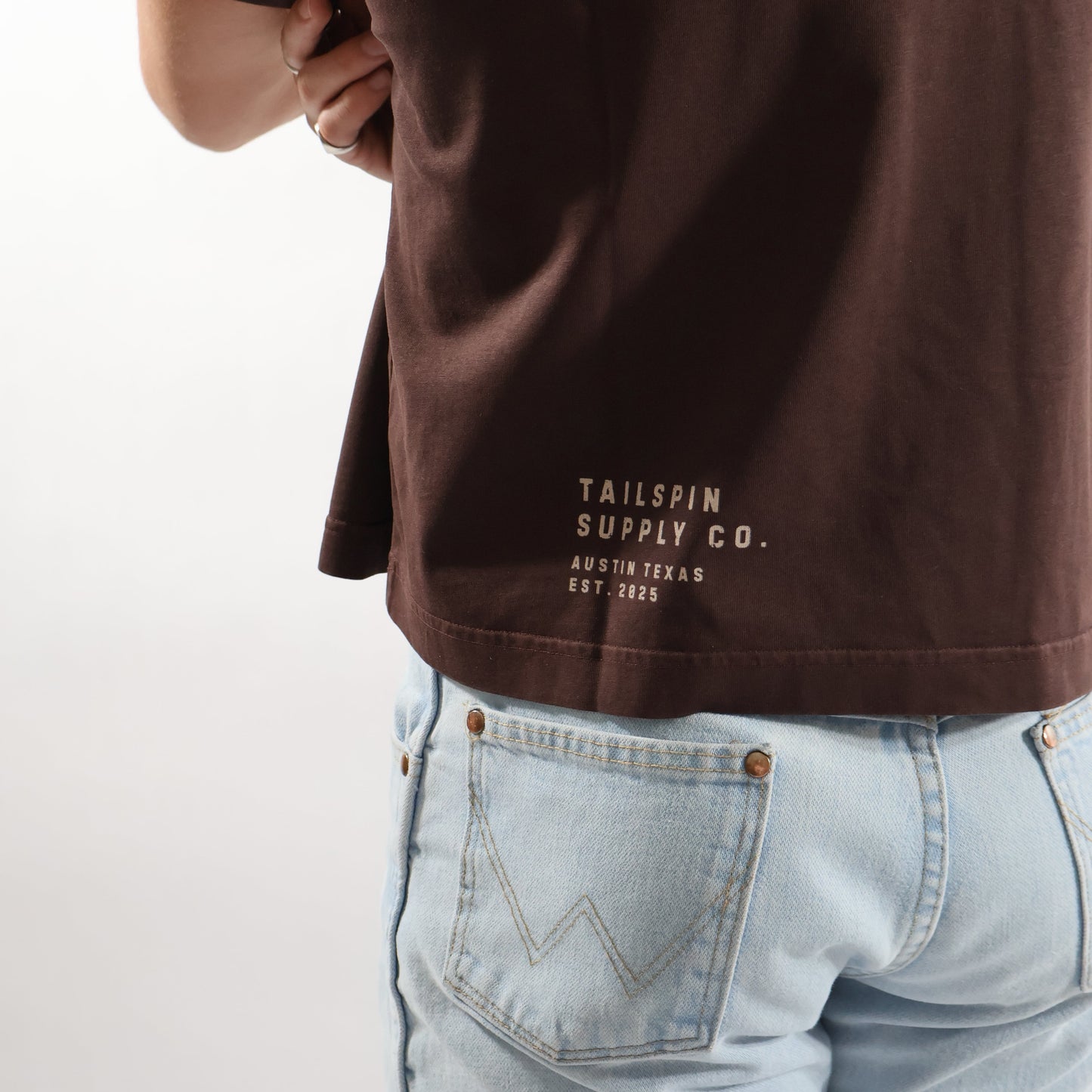 Ume Purple Austin Texas Reverse Cropped T-Shirt