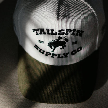 Tailspin Bronco Corduroy Hat in Dark Green
