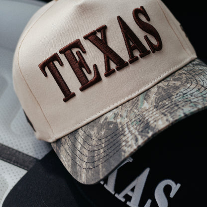 Texas Hat in Cream & Camo