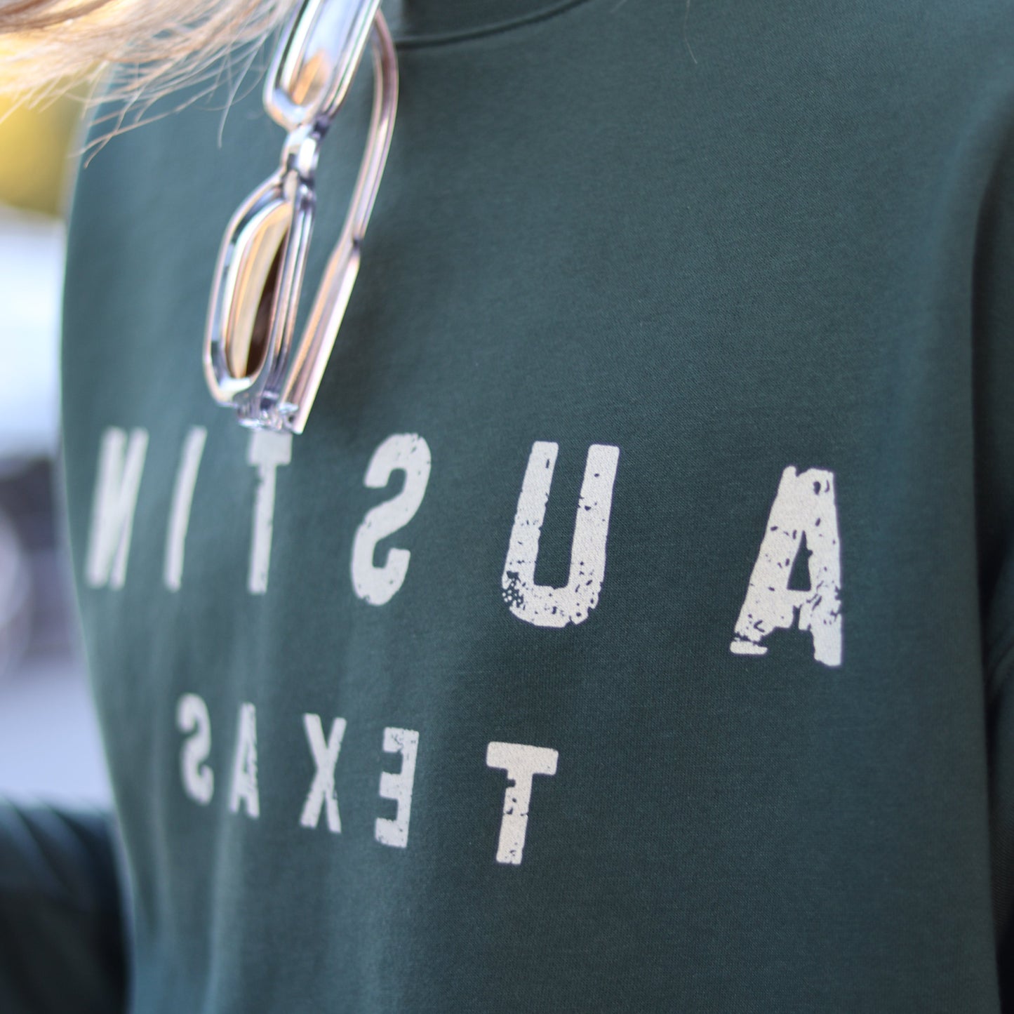 Austin Texas Reverse Crewneck Sweatshirt