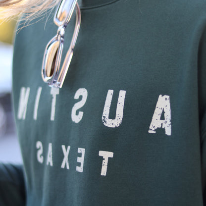 Austin Texas Reverse Crewneck Sweatshirt