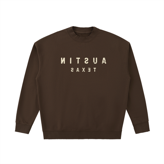 Austin Texas Reverse Crewneck Sweatshirt