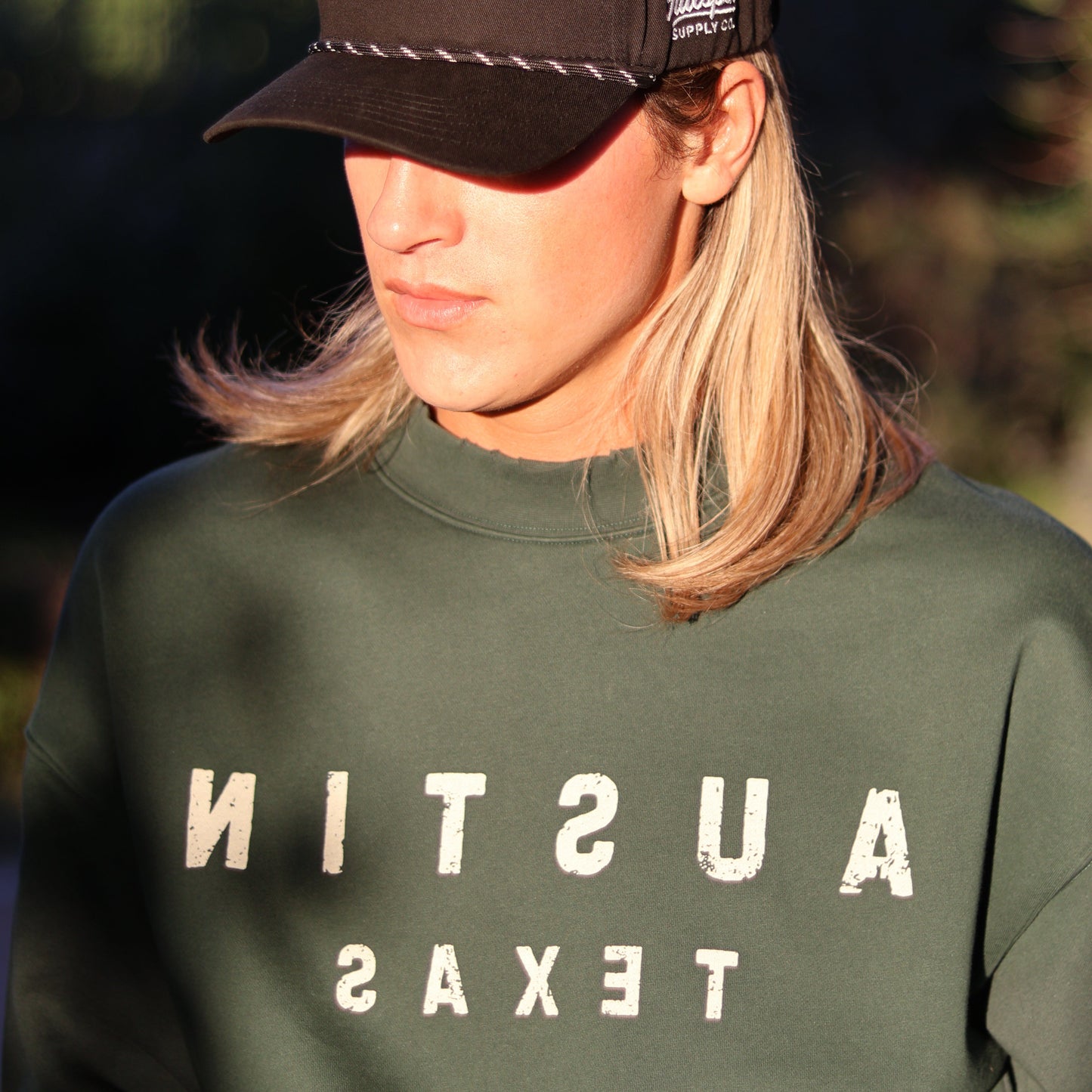 Austin Texas Reverse Crewneck Sweatshirt