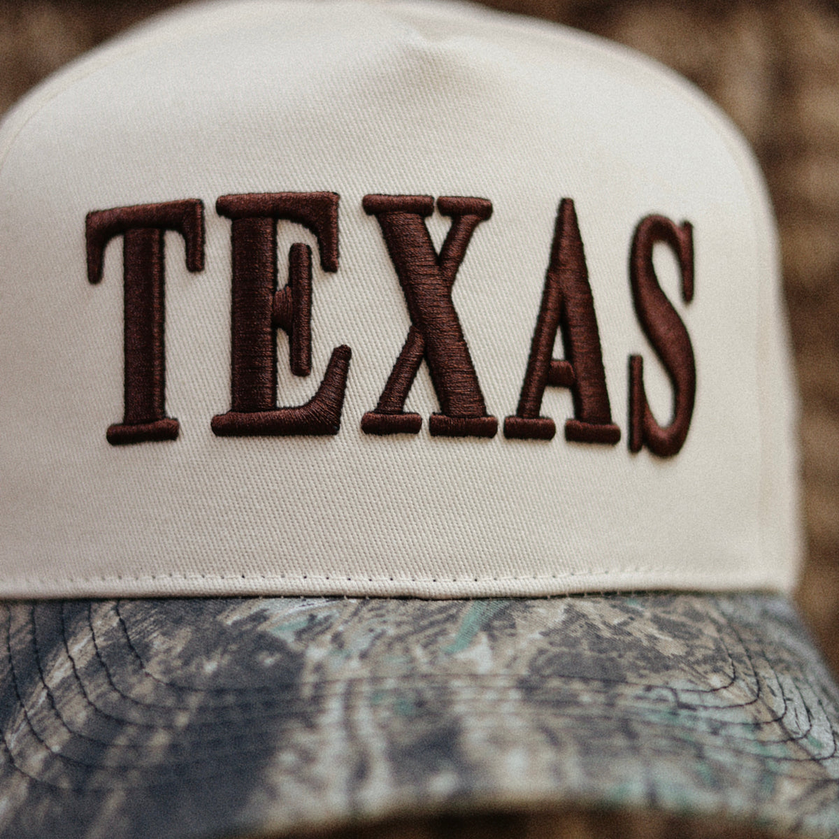 Texas Hat in Cream & Camo
