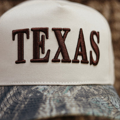 Texas Hat in Cream & Camo