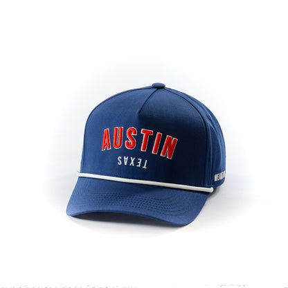 Navy Austin Texas Rope Hat