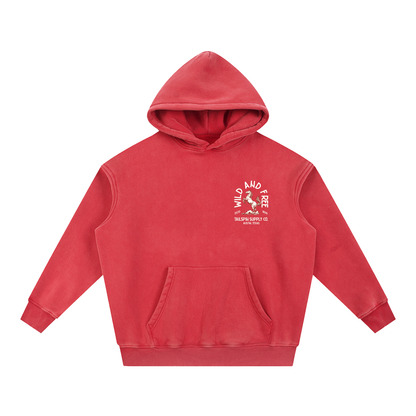 Wild and Free Bronco Hoodie - Red