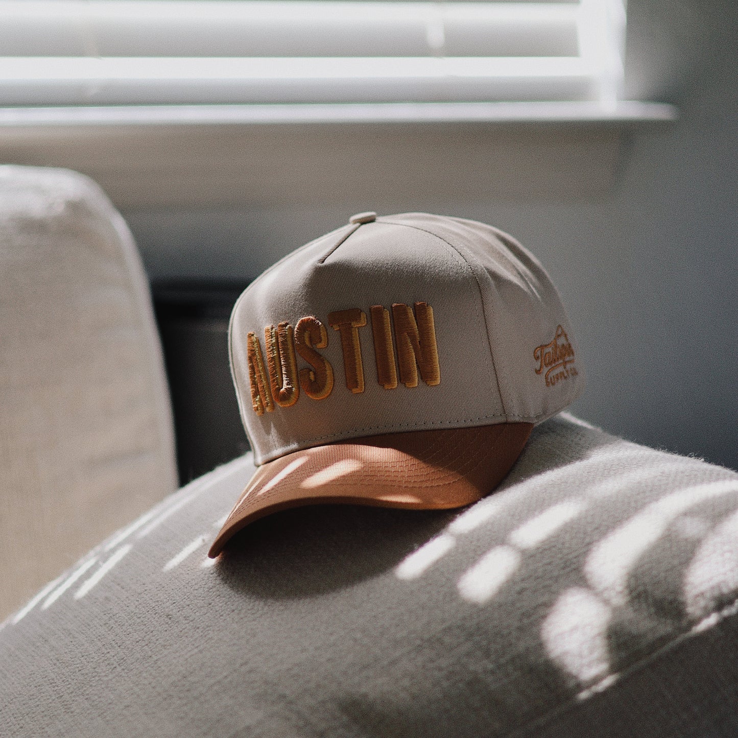 Orange Austin Texas Two Tone Hat