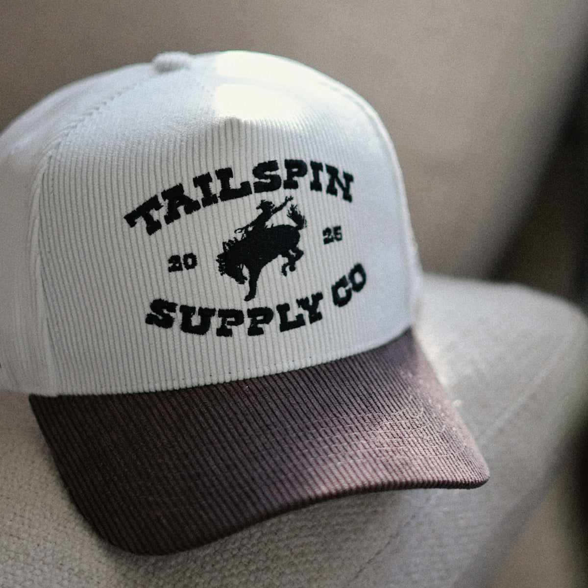 Tailspin Bronco Corduroy Hat in Charcoal