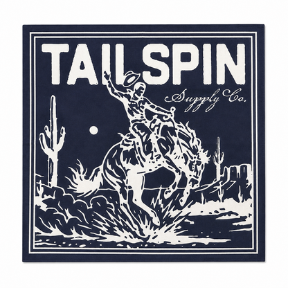 Bucking Bronco Bandana in Navy