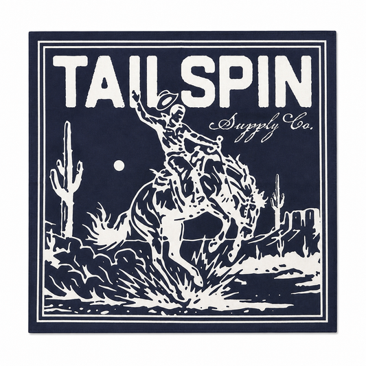 Bucking Bronco Bandana in Navy