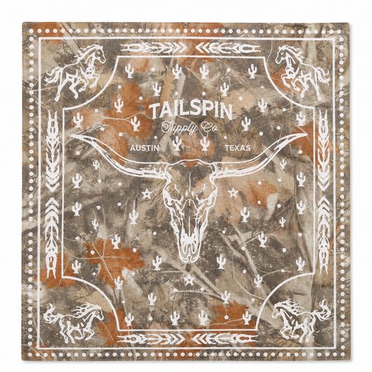 Longhorn Skull Bandana in Camo