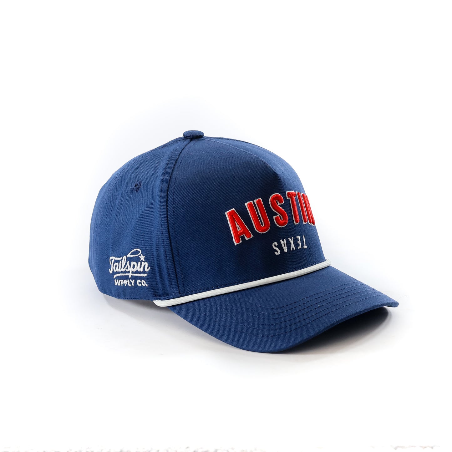 Navy Austin Texas Rope Hat