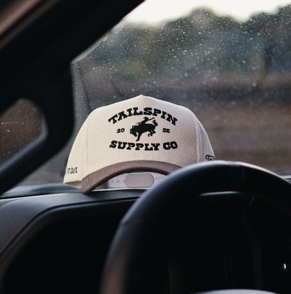 Tailspin Bronco Corduroy Hat in Charcoal
