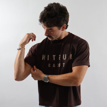 Ume Purple Austin Texas Reverse Cropped T-Shirt