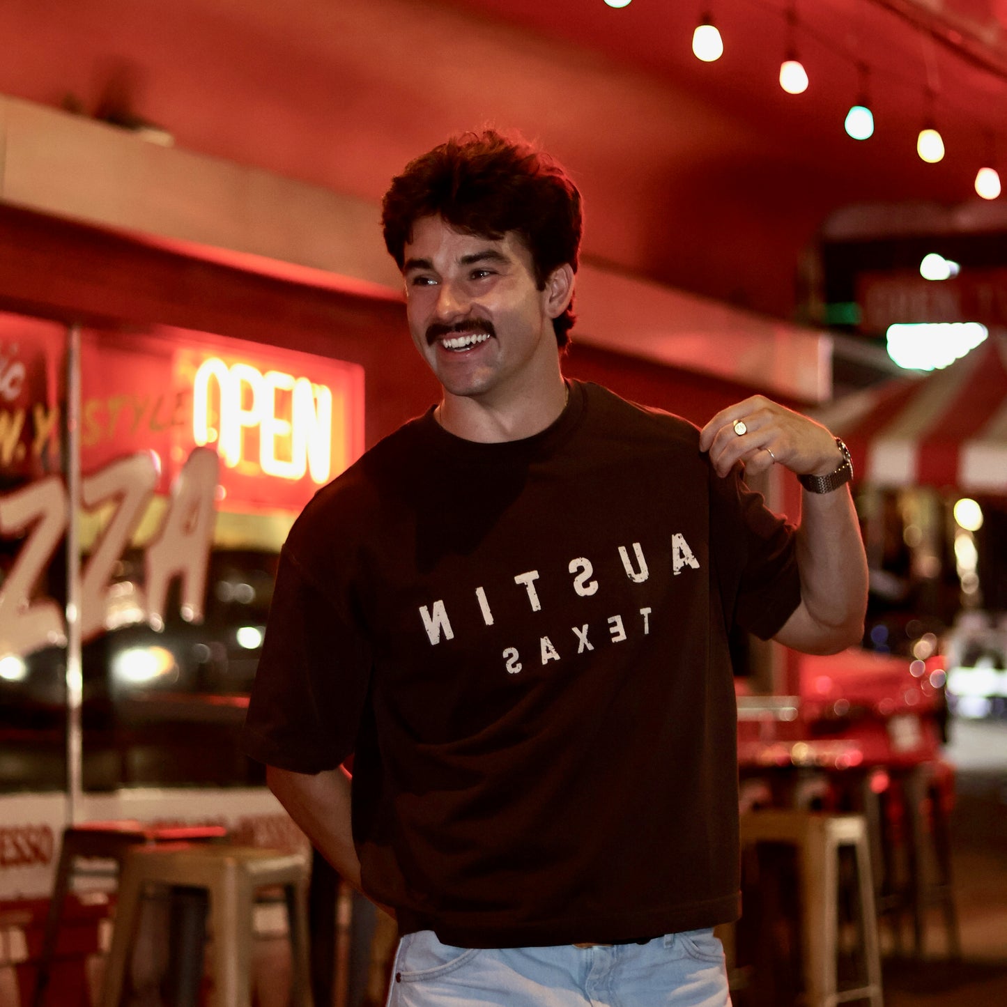 Ume Purple Austin Texas Reverse Cropped T-Shirt