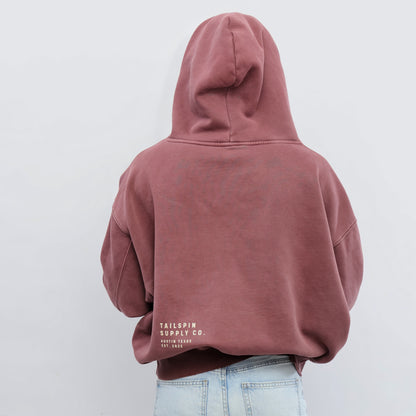 Reverse Austin Texas Frayed Washed Fleece Hoodie