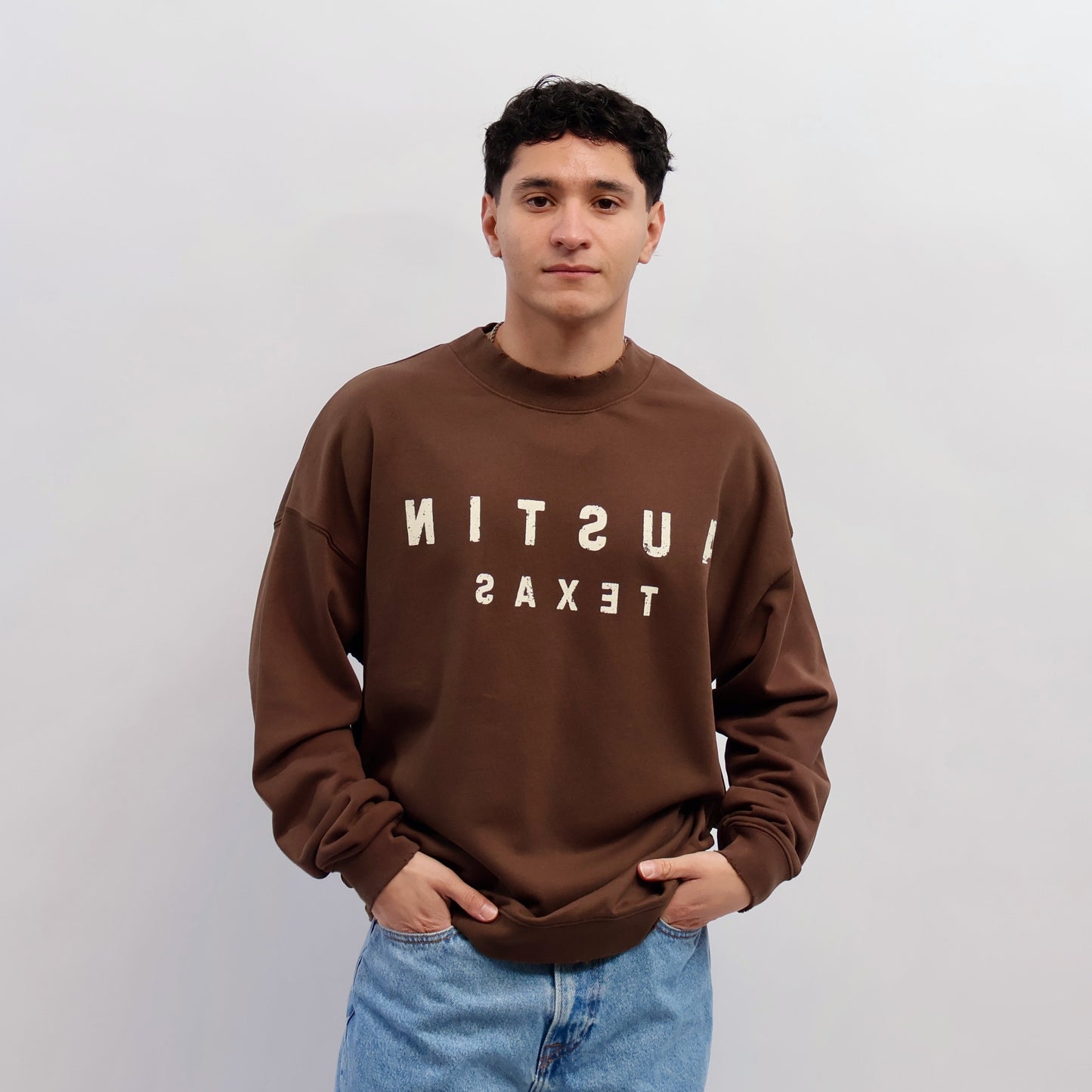 Austin Texas Reverse Crewneck Sweatshirt