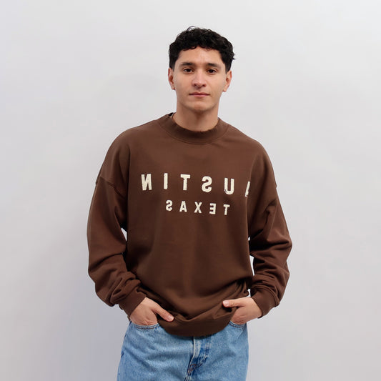 Austin Texas Reverse Crewneck Sweatshirt