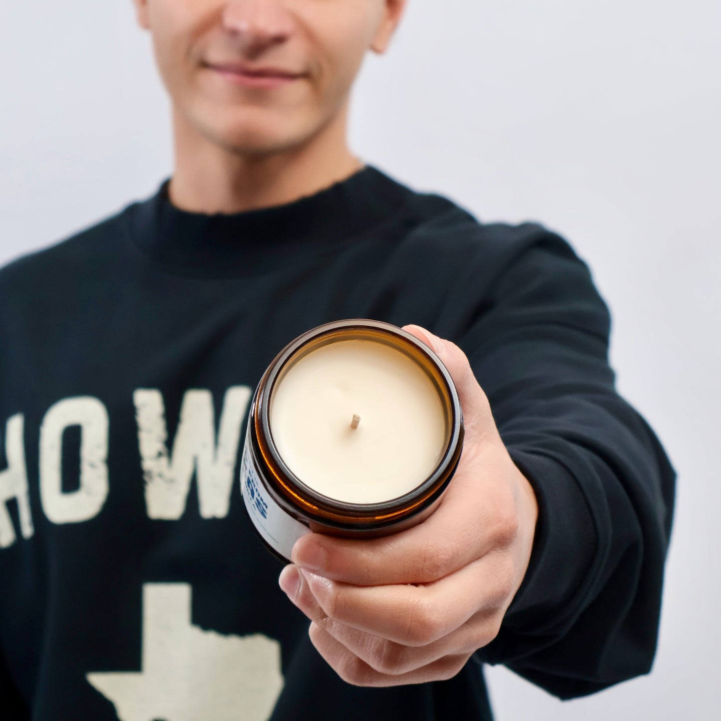 Ombre Leather Candle