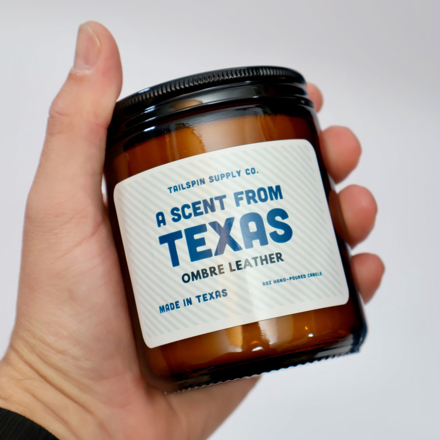 Ombre Leather Candle