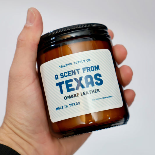 Ombre Leather Candle