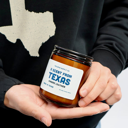 Ombre Leather Candle