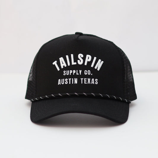Black Mesh Tailspin Supply Co. Logo Hat
