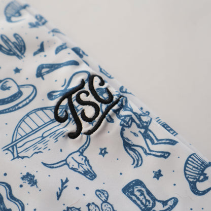 Austin Texas Performance Polo (Blue/White)