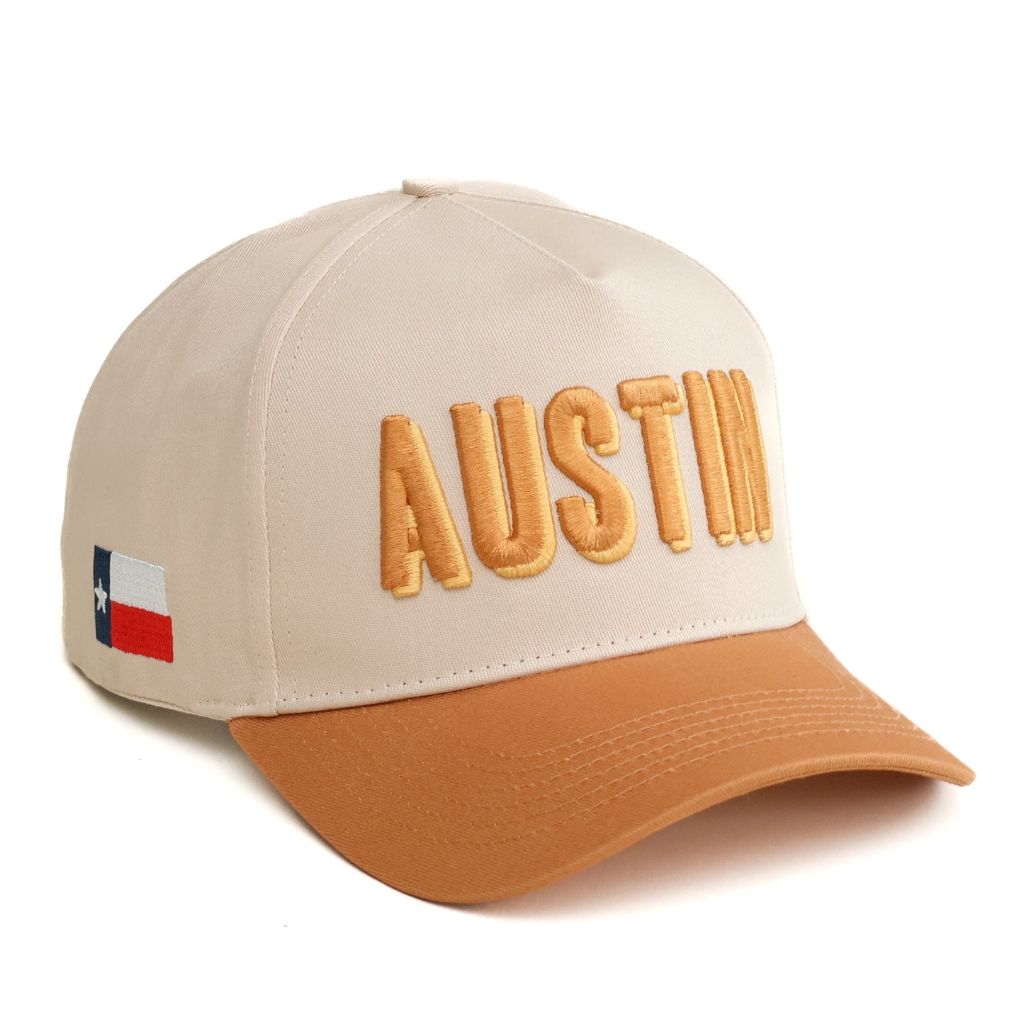 Orange Austin Texas Two Tone Hat