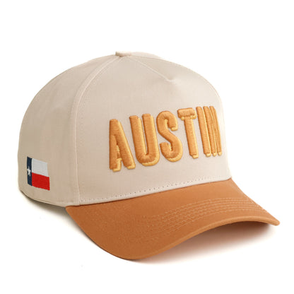 Orange Austin Texas Two Tone Hat