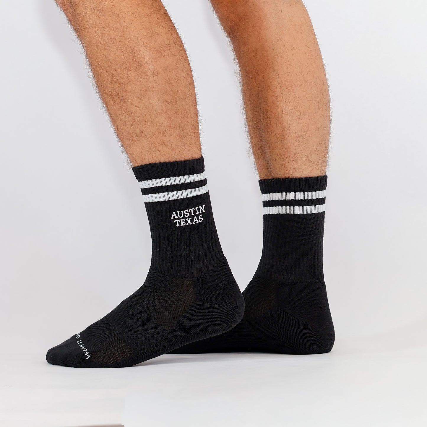 Austin Texas Crew Socks (Black)