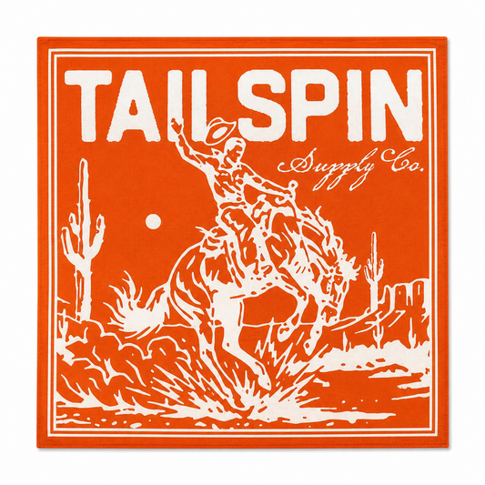 Bucking Bronco Bandana in Orange