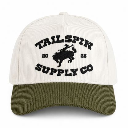 Tailspin Bronco Corduroy Hat in Dark Green