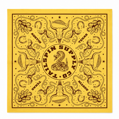 Austin Texas Heritage Bandana in Yellow